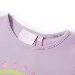 Kids' T-shirt Short Sleeves Children's T Shirt Kids' Tops Tee Rainbow Print - lilac, 104