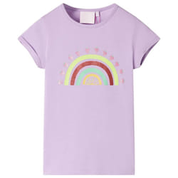Kids' T-shirt Short Sleeves Children's T Shirt Kids' Tops Tee Rainbow Print - lilac, 116