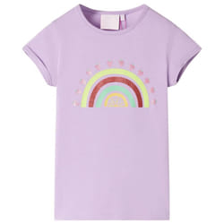 Kids' T-shirt Short Sleeves Children's T Shirt Kids' Tops Tee Rainbow Print - lilac, 140