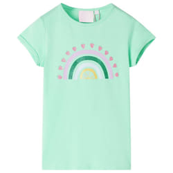 Kids' T-shirt Short Sleeves Children's T Shirt Kids' Tops Tee Rainbow Print - green, 140
