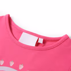 Kids' T-shirt Short Sleeves Tee Children's T Shirt Rainbow Print Dark Pink 104