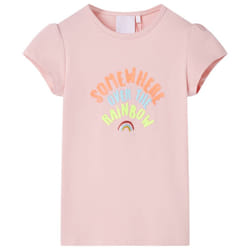 ) Kids' T-shirt Short Sleeves Tee Children's T Shirt Toddler Clothes Kids' Top - pink, 104 (3-4y