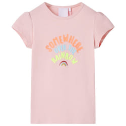) Kids' T-shirt Short Sleeves Tee Children's T Shirt Toddler Clothes Kids' Top - pink, 116 (5-6y