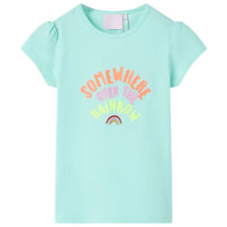 ) Kids' T-shirt Short Sleeves Tee Children's T Shirt Toddler Clothes Kids' Top - aqua, 116 (5-6y