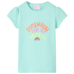 ) Kids' T-shirt Short Sleeves Tee Children's T Shirt Toddler Clothes Kids' Top - aqua, 140 (9-10y