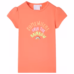 ) Kids' T-shirt Short Sleeves Tee Children's T Shirt Toddler Clothes Kids' Top - coral, 104 (3-4y