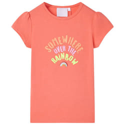 ) Kids' T-shirt Short Sleeves Tee Children's T Shirt Toddler Clothes Kids' Top - coral, 116 (5-6y
