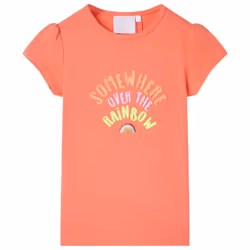 ) Kids' T-shirt Short Sleeves Tee Children's T Shirt Toddler Clothes Kids' Top - coral, 140 (9-10y