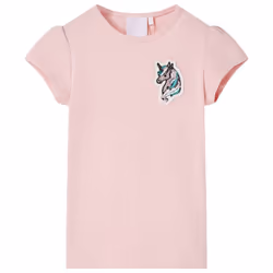 Kids' T-shirt Short Sleeves Tee Children T Shirt Toddler Top Bright Yellow 104 - pink, 104