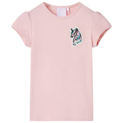 Kids' T-shirt Short Sleeves Tee Children T Shirt Toddler Top Bright Yellow 104 - pink, 140