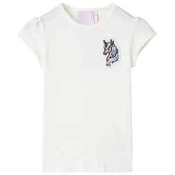 Kids' T-shirt Short Sleeves Tee Children T Shirt Toddler Top Bright Yellow 104 - ecru, 104