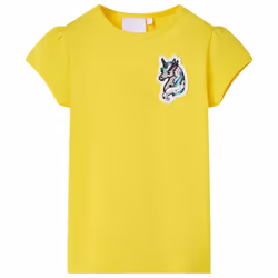 Kids' T-shirt Short Sleeves Tee Children T Shirt Toddler Top Bright Yellow 104 - yellow, 116