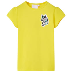 Kids' T-shirt Short Sleeves Tee Children T Shirt Toddler Top Bright Yellow 104 - yellow, 140