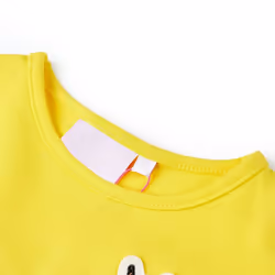 Kids' T-shirt Short Sleeves Tee Children T Shirt Toddler Top Bright Yellow 104 - yellow, 140 - Additional view 2