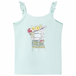 Kids' Tank Top Children Sleeveless Camisole Undershirt Vest Top Light Mint - 128
