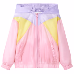 Kids' Hooded Jacket with Zip Children's Long Sleeves Coat Kids Zip up Jacket - pink, 116