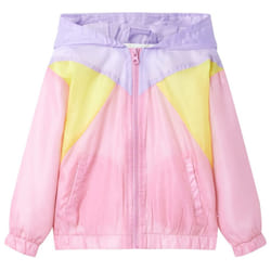 Kids' Hooded Jacket with Zip Children's Long Sleeves Coat Kids Zip up Jacket - pink, 128