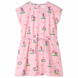 Kids' Dress Children' Dress Toddler School Casual Kids Girls' Dress Light Pink - 104
