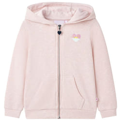 ) Kids' Hooded Sweatshirt with Zip Children's Pullover Hoodie Kids' Top Lila Mix - pink, 92 (1.5-2y