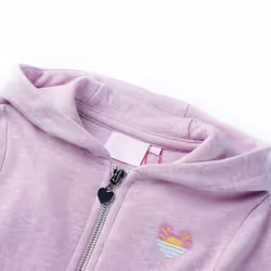 ) Kids' Hooded Sweatshirt with Zip Children's Pullover Hoodie Kids' Top Lila Mix - lila, 92 (1.5-2y