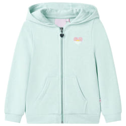 ) Kids' Hooded Sweatshirt with Zip Children's Pullover Hoodie Kids' Top Lila Mix - mint, 92 (1.5-2y
