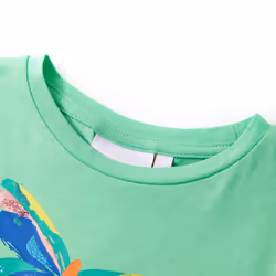 ) Kids' T-shirt Short Sleeves Children's T Shirt Kids' Tops Tee Butterfly Design - green, 104 (3-4y - Additional view 2