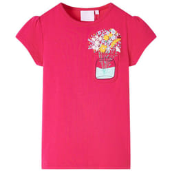 Kids' T-shirt Short Sleeves Children's T Shirt Tee Kids' Top Floral Print - pink, 104