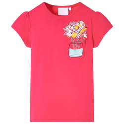 Kids' T-shirt Short Sleeves Children's T Shirt Tee Kids' Top Floral Print - pink, 128