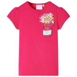 Kids' T-shirt Short Sleeves Children's T Shirt Tee Kids' Top Floral Print - pink, 140