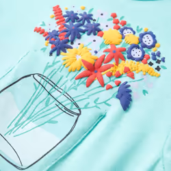 Kids' T-shirt Short Sleeves Children's T Shirt Tee Kids' Top Floral Print - mint, 140