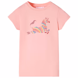 Kids' T-shirt Short Sleeves Children's T Shirt Tee Kids' Top Unicorn Print - pink, 104
