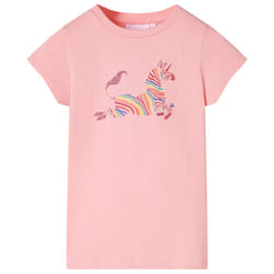 Kids' T-shirt Short Sleeves Children's T Shirt Tee Kids' Top Unicorn Print - pink, 104