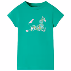 Kids' T-shirt Short Sleeves Children's T Shirt Tee Kids' Top Unicorn Print - green, 116