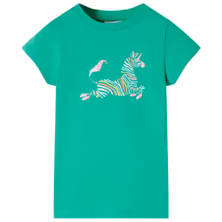 Kids' T-shirt Short Sleeves Children's T Shirt Tee Kids' Top Unicorn Print - green, 140
