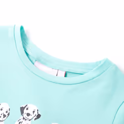 Kids' T-shirt Short Sleeves Children's T Shirt Tee Toddler Top Dogs Print - mint, 92