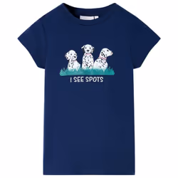 Kids' T-shirt Short Sleeves Children's T Shirt Tee Toddler Top Dogs Print - blue, 128
