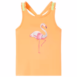 ) Kids' Tank Top Sleeveless Children's Camisole Undershirt Vest Kids' Clothes - orange, 116 (5-6y