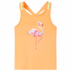 ) Kids' Tank Top Sleeveless Children's Camisole Undershirt Vest Kids' Clothes - orange, 128 (7-8y
