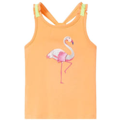 ) Kids' Tank Top Sleeveless Children's Camisole Undershirt Vest Kids' Clothes - orange, 128 (7-8y