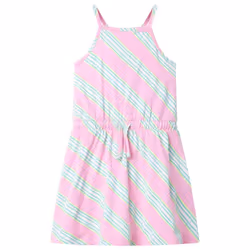Kids' Dress with Drawstring Sleeveless Dress School Toddler Girls' Dress Pink - 104