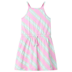 Kids' Dress with Drawstring Sleeveless Dress School Toddler Girls' Dress Pink - 104