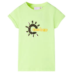 Kids' T-shirt Short Sleeves Tee Children's T Shirt Toddler Top Neon Yellow 92 - yellow, 140