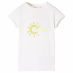 Kids' T-shirt Short Sleeves Tee Children's T Shirt Toddler Top Neon Yellow 92 - ecru, 92