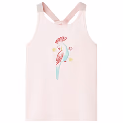 Kids' Tank Top Sleeveless Children's Camisole Undershirt Vest Soft Pink 104