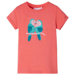 ) Kids' T-shirt Short Sleeves Tee Children's T Shirt Toddler Top Dark Pink 116 - coral, 104 (3-4y