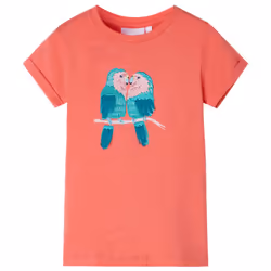 ) Kids' T-shirt Short Sleeves Tee Children's T Shirt Toddler Top Dark Pink 116 - coral, 116 (5-6y