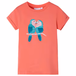 ) Kids' T-shirt Short Sleeves Tee Children's T Shirt Toddler Top Dark Pink 116 - coral, 140 (9-10y