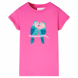 ) Kids' T-shirt Short Sleeves Tee Children's T Shirt Toddler Top Dark Pink 116 - pink, 104 (3-4y