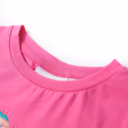 ) Kids' T-shirt Short Sleeves Tee Children's T Shirt Toddler Top Dark Pink 116 - pink, 116 (5-6y