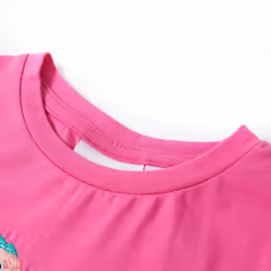 ) Kids' T-shirt Short Sleeves Tee Children's T Shirt Toddler Top Dark Pink 116 - pink, 128 (7-8y - Additional view 2